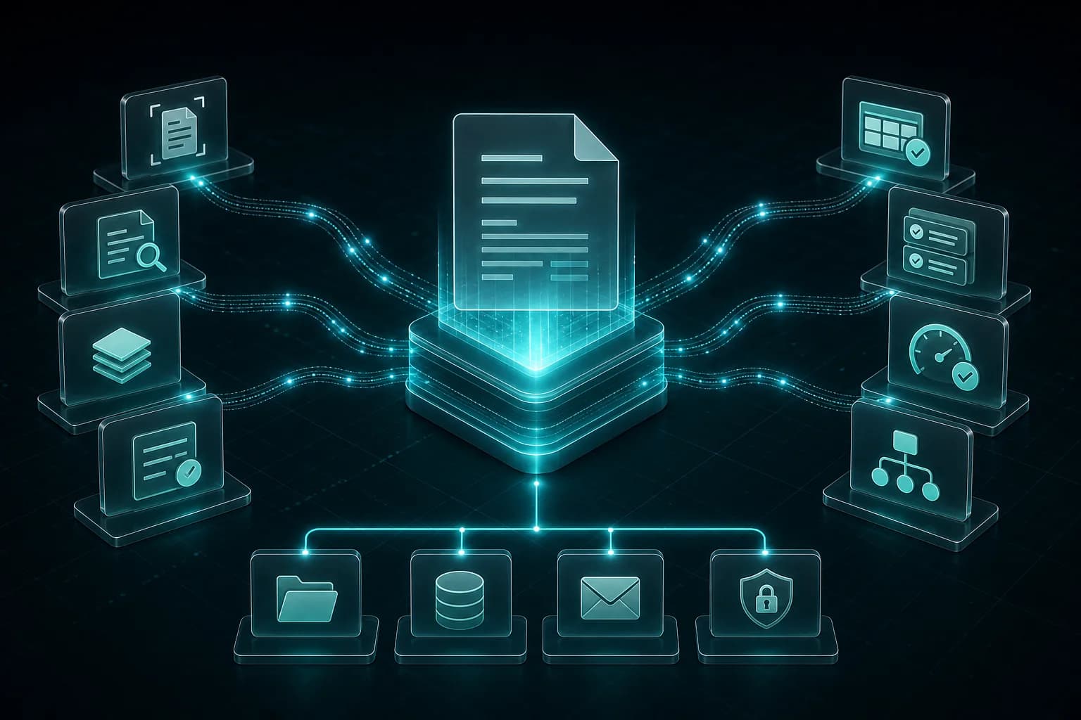 AI document automation pipeline extracting and validating structured data from business documents